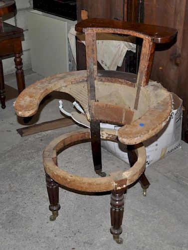 REGENCY MAHOGANY COCKFIGHTING CHAIR