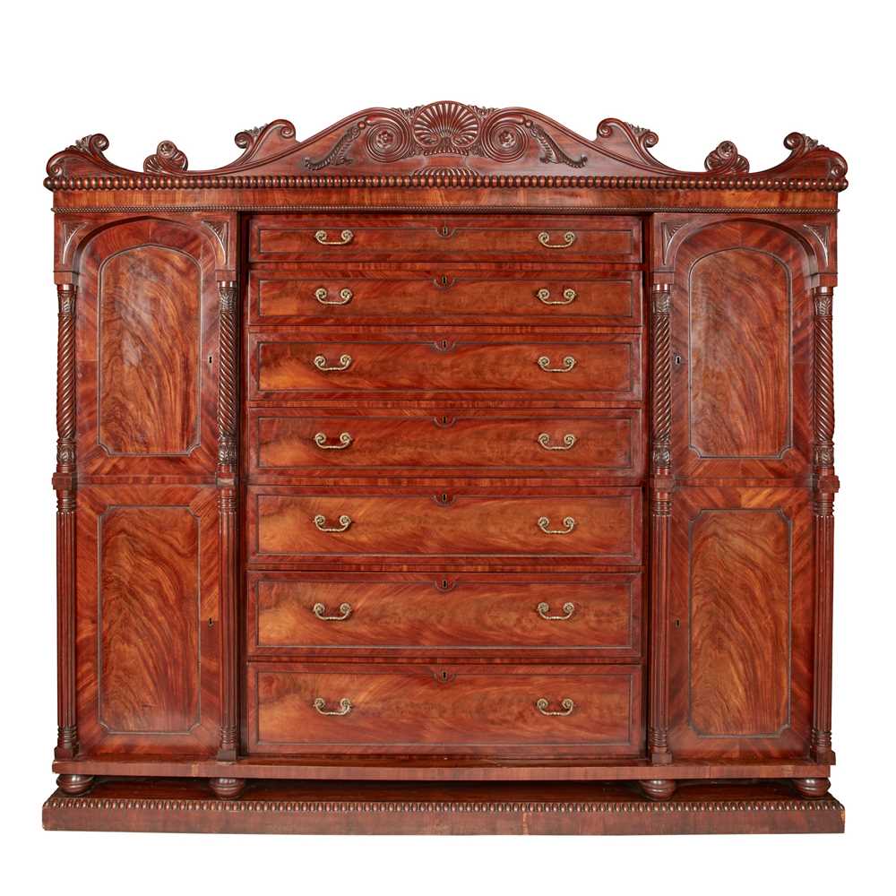 REGENCY MAHOGANY COMPACTUM WARDROBE
