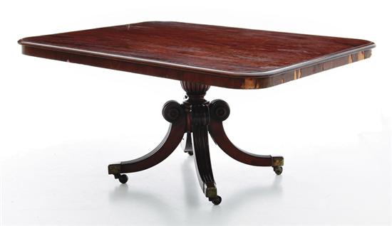 Regency mahogany dining table circa