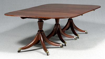 Regency mahogany dining table, each