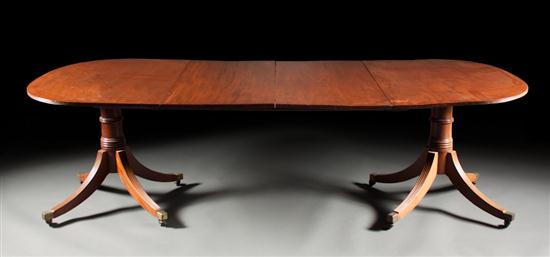 Regency mahogany double pedestal