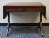 REGENCY MAHOGANY DROP-LEAF SOF