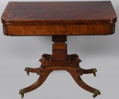 REGENCY MAHOGANY GAMES TABLE,