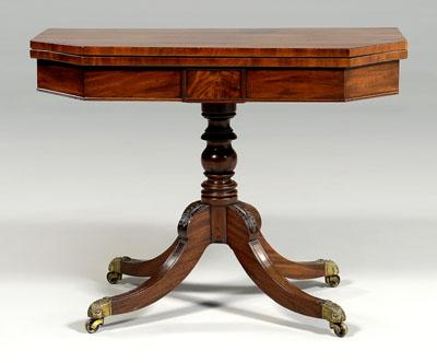 Regency mahogany games table,