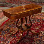 REGENCY MAHOGANY GAMES TABLE<b