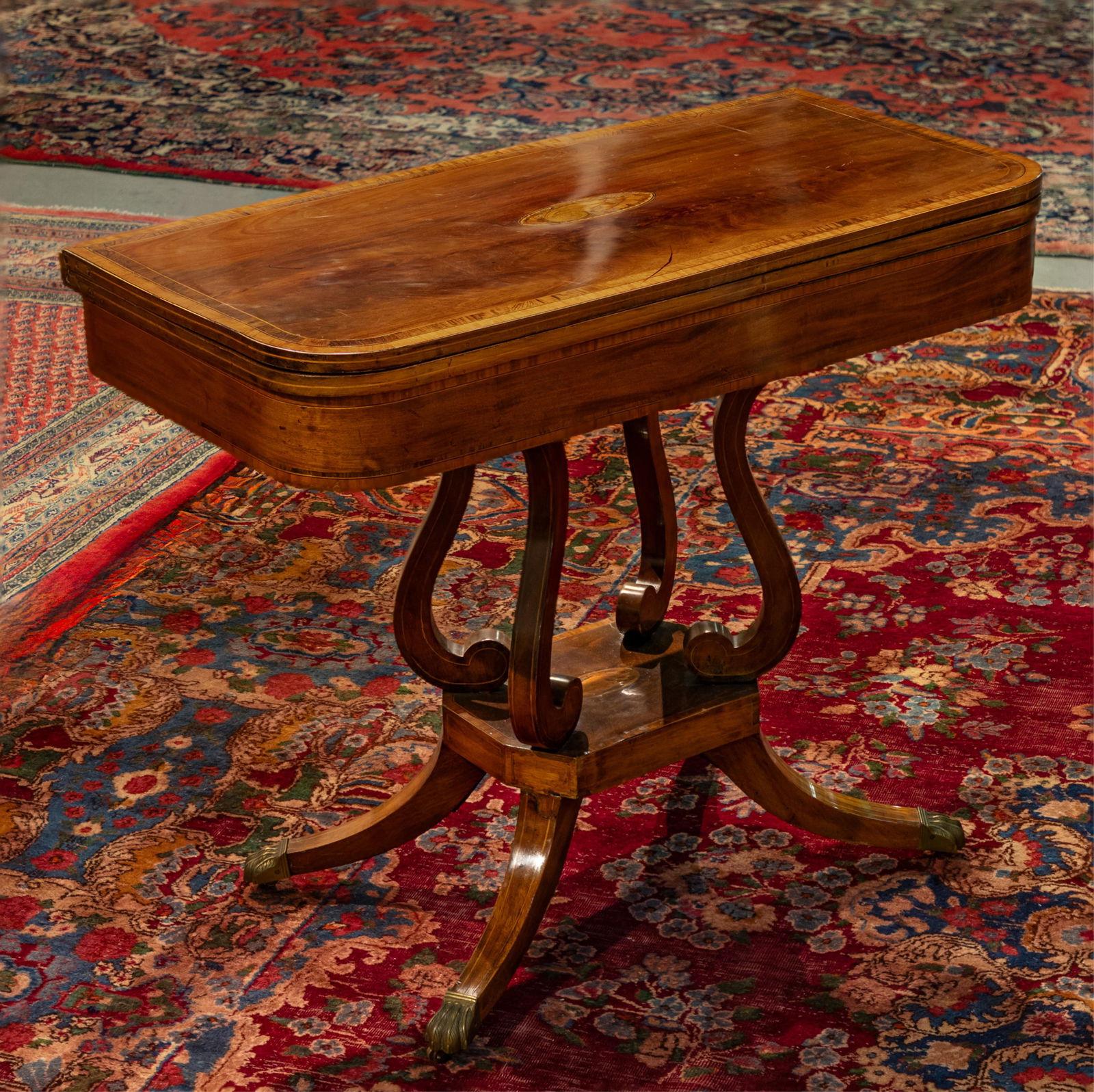 REGENCY MAHOGANY GAMES TABLERegency