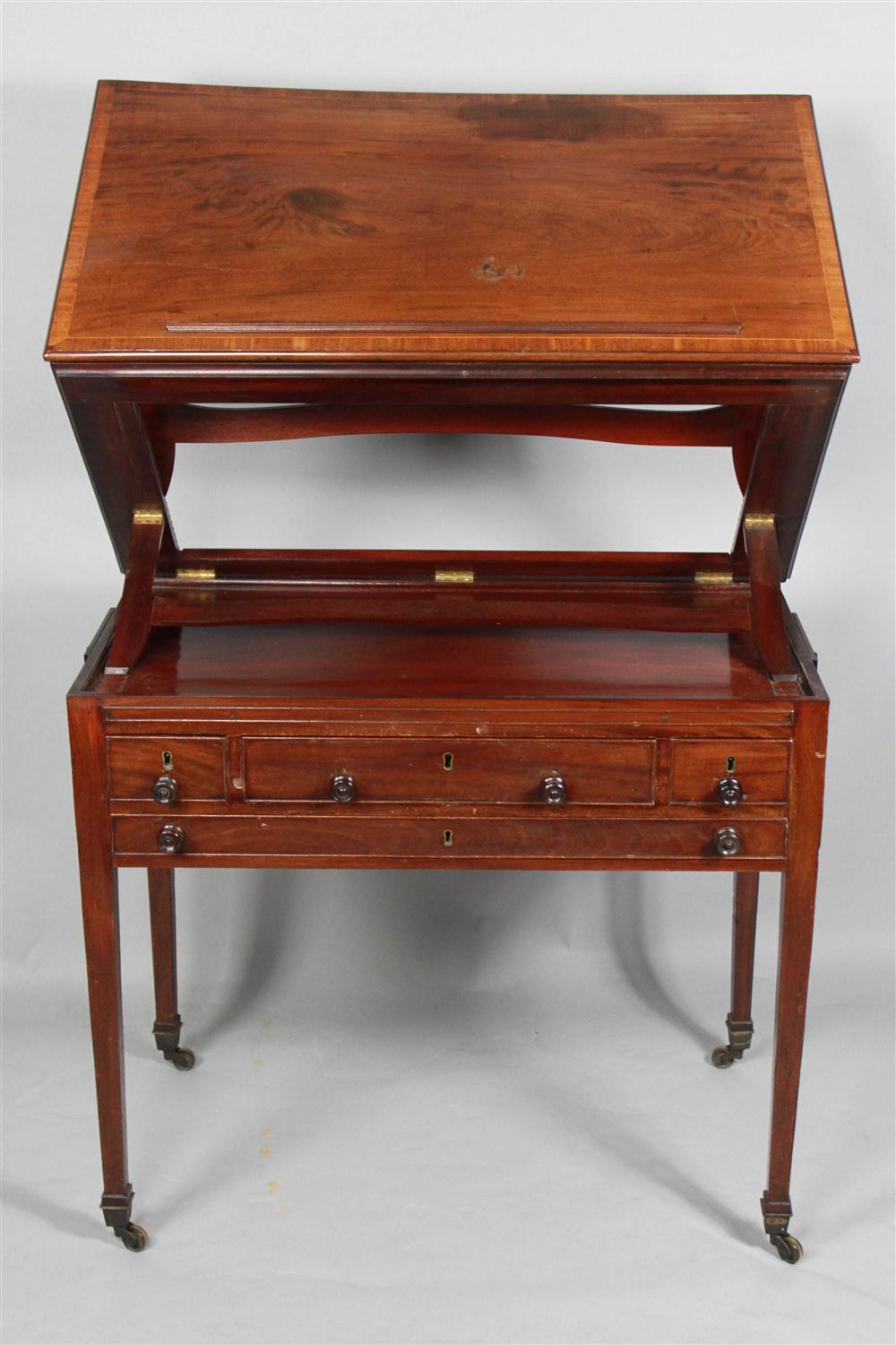 REGENCY MAHOGANY INLAID ARCHITECT'S