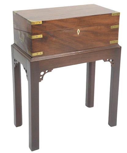 REGENCY MAHOGANY LAP DESK AND STAND