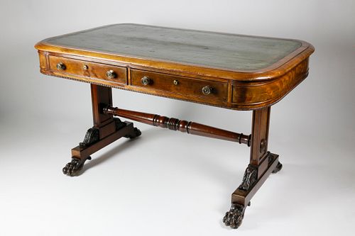 REGENCY MAHOGANY LIBRARY TABLE, 2ND