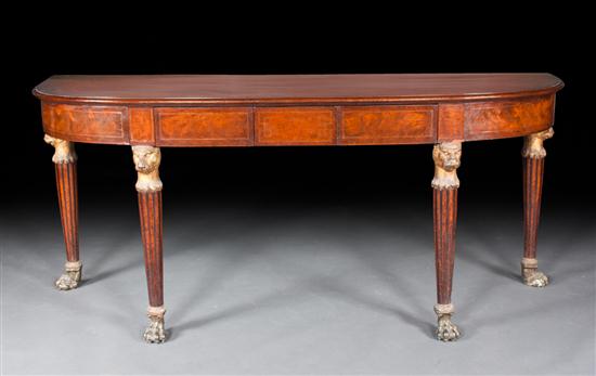 Regency mahogany parcel-gilt