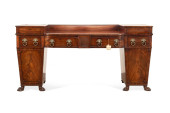 REGENCY MAHOGANY PEDESTAL SIDE