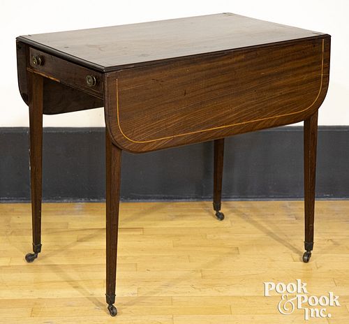 REGENCY MAHOGANY PEMBROKE TABLE,