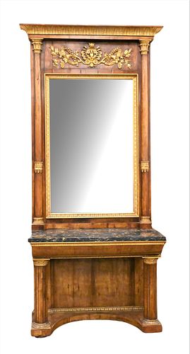 REGENCY MAHOGANY PIER TABLE WITH