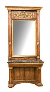 REGENCY MAHOGANY PIER TABLE WI