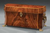 REGENCY MAHOGANY SARCOPHAGUS-F