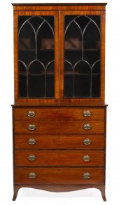 REGENCY MAHOGANY SECRETARY BOO