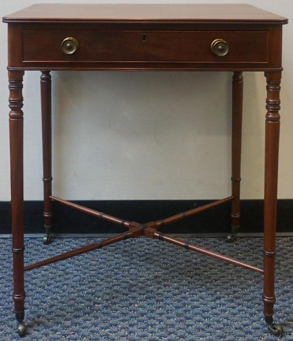 REGENCY MAHOGANY SIDE TABLE, 28 X