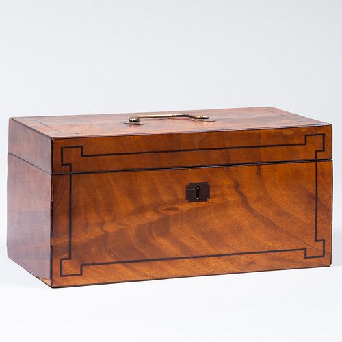 REGENCY MAHOGANY TEA CADDYThe