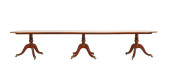 REGENCY MAHOGANY TRIPLE PEDEST