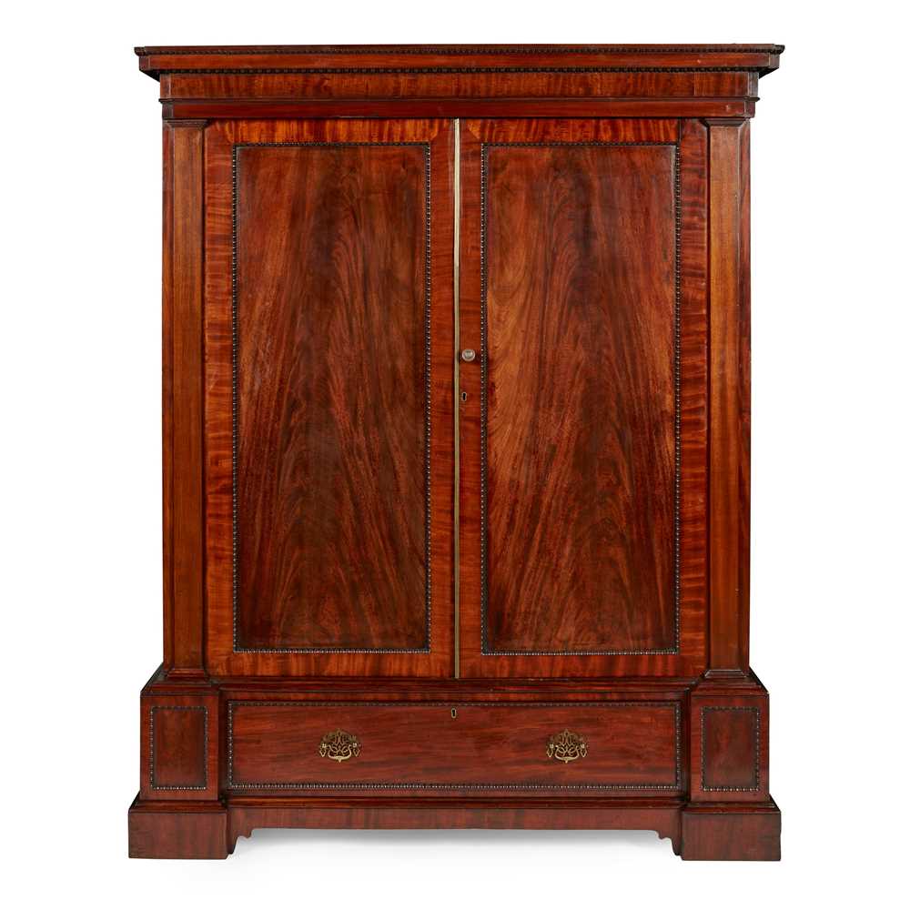 REGENCY MAHOGANY WARDROBE, PROBABLY
