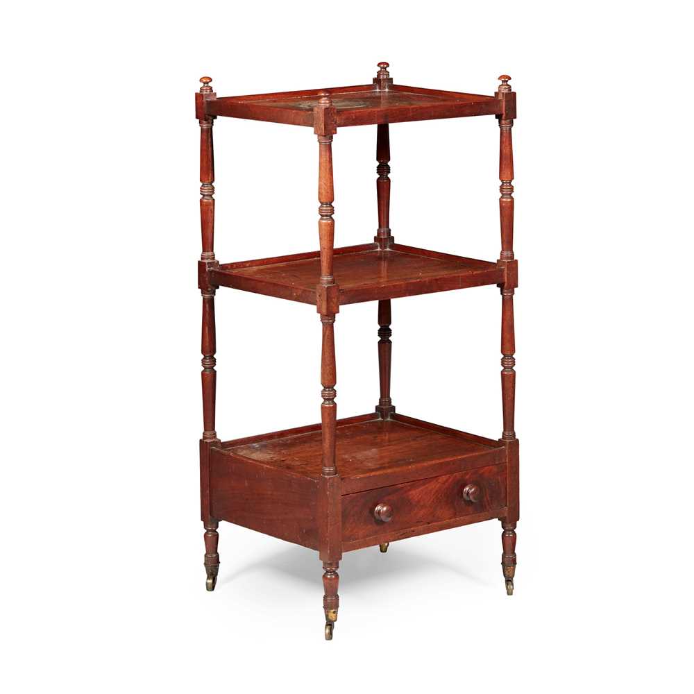 REGENCY MAHOGANY WHATNOT EARLY 19TH