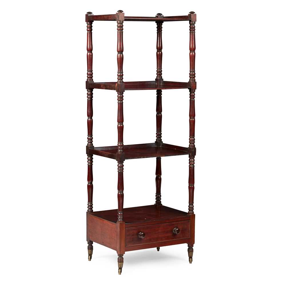 REGENCY MAHOGANY WHATNOT EARLY 19TH