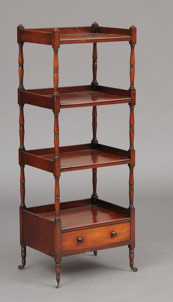 REGENCY MAHOGANY WHATNOT