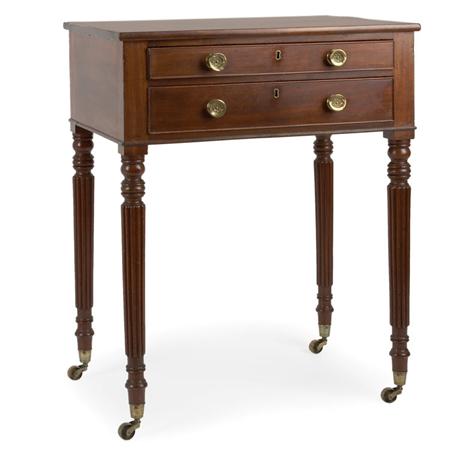 Regency Mahogany Work Table 	 