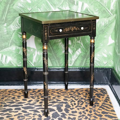 REGENCY PAINTED AND PARCEL-GILT