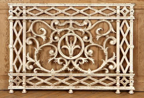 REGENCY PAINTED CAST IRON BALCONY