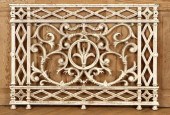 REGENCY PAINTED CAST IRON BALC