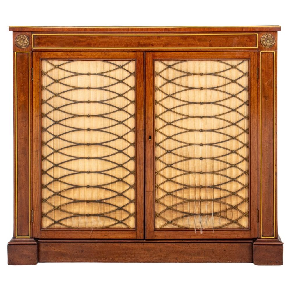 REGENCY PART GILT MAHOGANY 2-DOOR