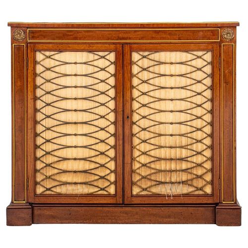 REGENCY PART GILT MAHOGANY 2-DOOR