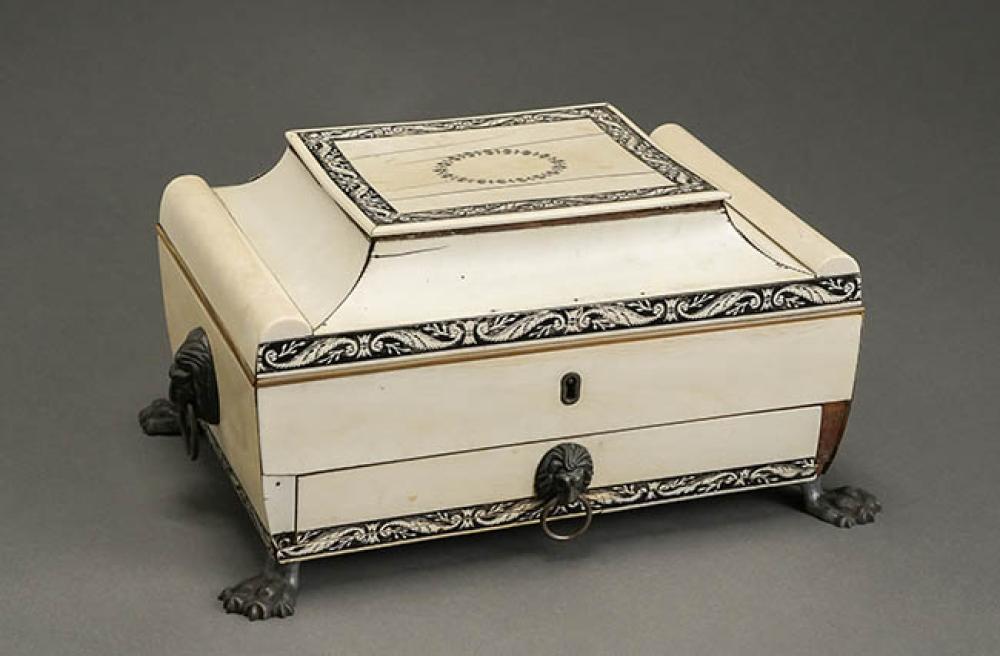 REGENCY PARTIAL BLACK SCRIMSHAW
