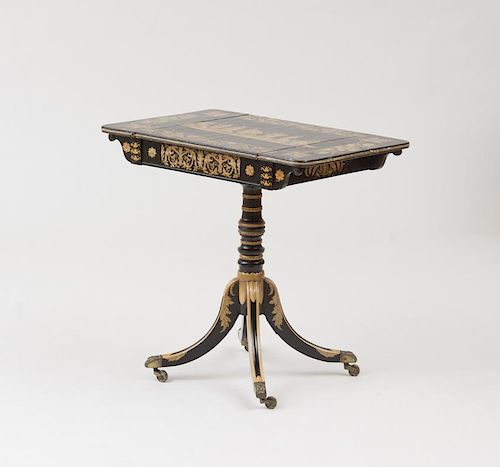 REGENCY PENWORK GAMES TABLEWith a