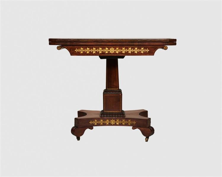 REGENCY ROSEWOOD BRASS INLAID GAMES
