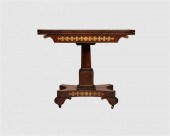 REGENCY ROSEWOOD BRASS INLAID