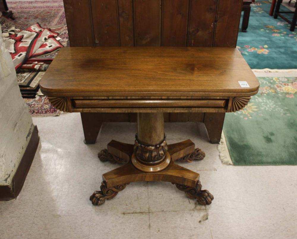 REGENCY ROSEWOOD GAME TABLE,