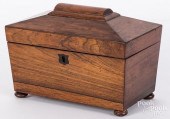 REGENCY ROSEWOOD TEA CADDY, 19