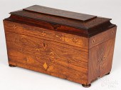 REGENCY ROSEWOOD TEA CADDY, EA