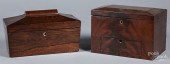 REGENCY ROSEWOOD TEA CADDY, EA