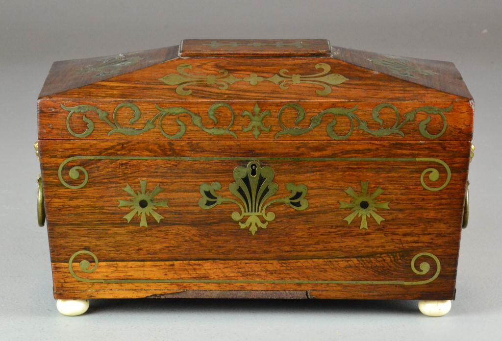 Regency Rosewood Tea Caddy with