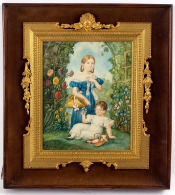Regency School/Two Girls within a