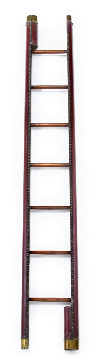 Regency stained pine, leather and