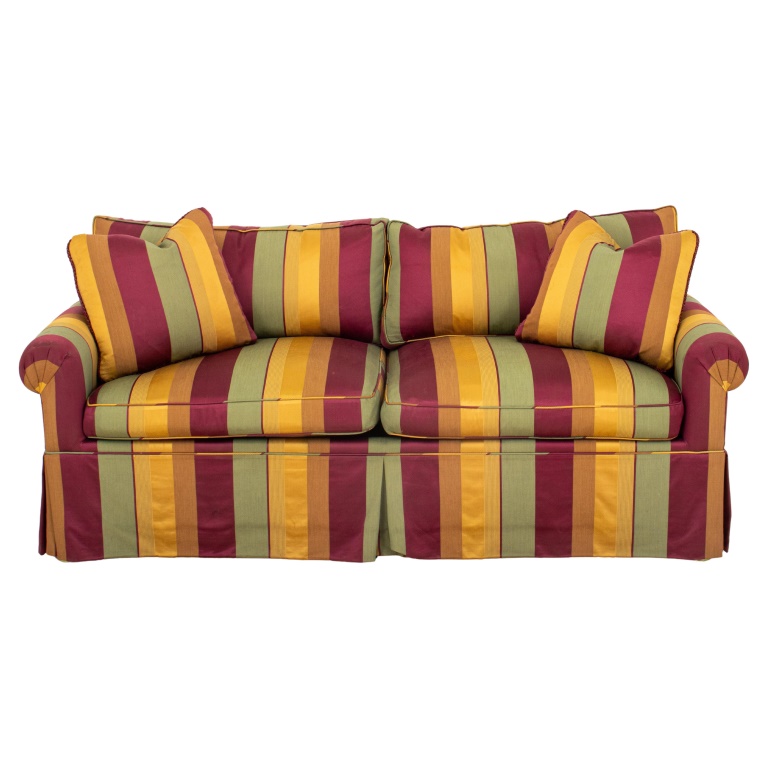 REGENCY STRIPE UPHOLSTERED TWO
