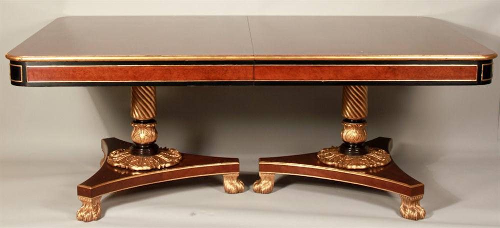 REGENCY STYLE BAKER INLAID MAHOGANY