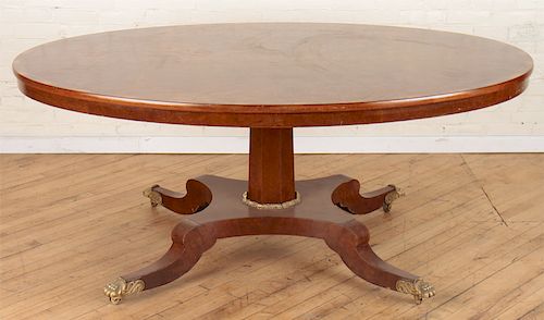 REGENCY STYLE BANDED BURL WOOD