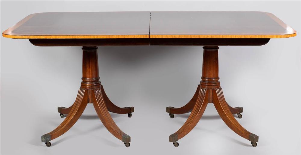 REGENCY STYLE BANDED MAHOGANY TWO
