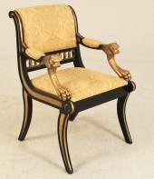 REGENCY STYLE BLACK AND GOLD L