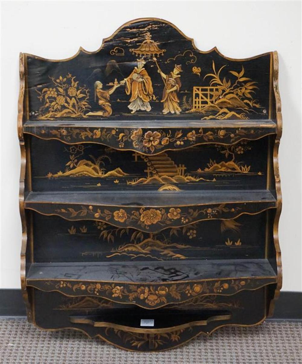 REGENCY STYLE BLACK JAPANNED WALL